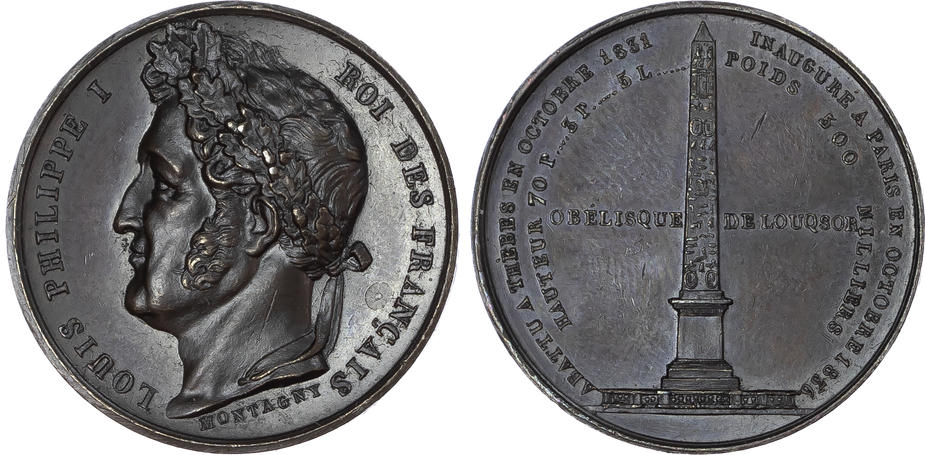 France. Louis Philippe I CU Medallion. 1836.