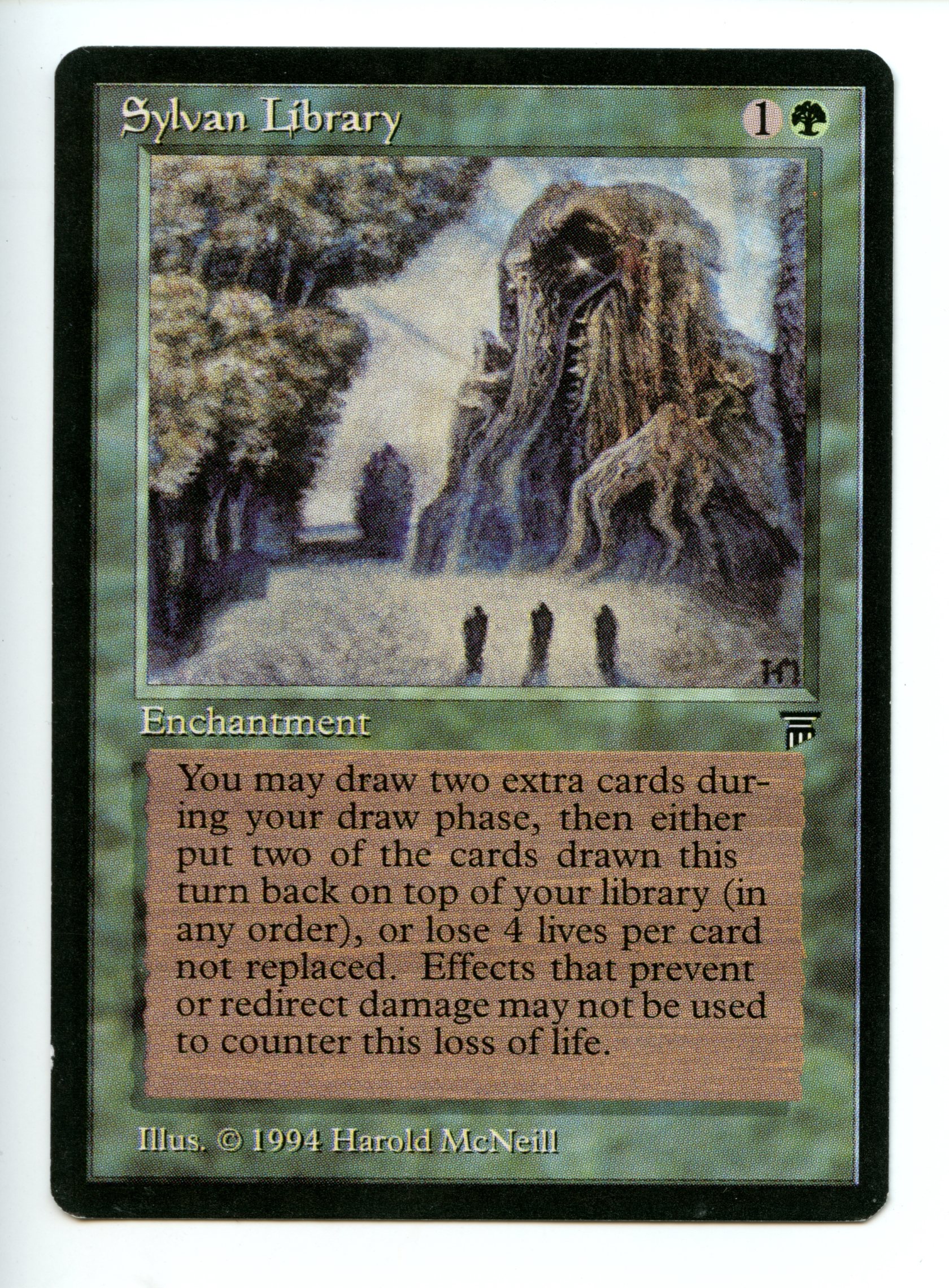 Magic The Gathering - Sylvan Library - Legends - Lightly Played Condition