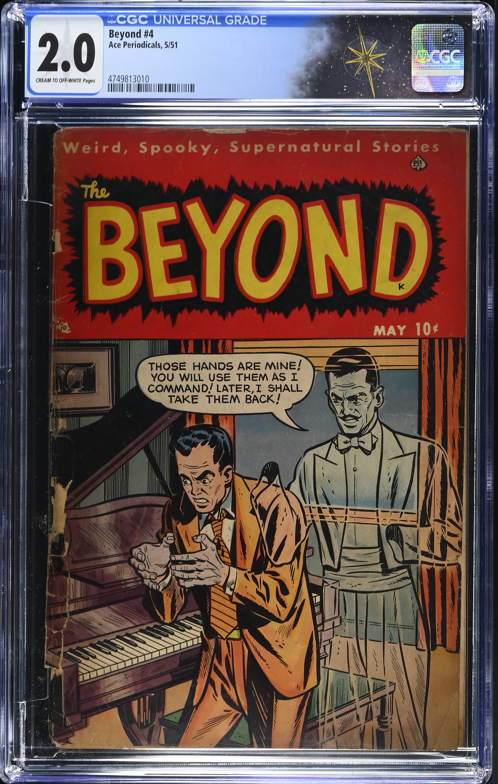 Beyond #4 CGC 2.0 Cover by Warren Kremer (Ace Periodicals, 1951) Cream to Off-White Pages