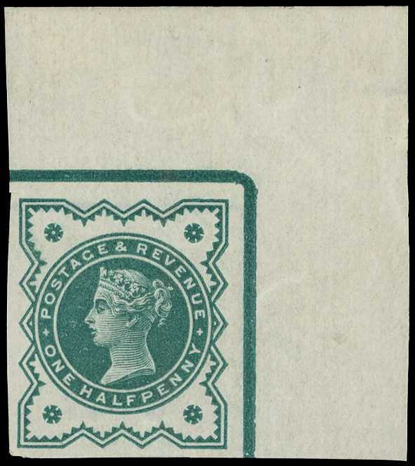 1900 Jubilee ½d blue-green imperforate...