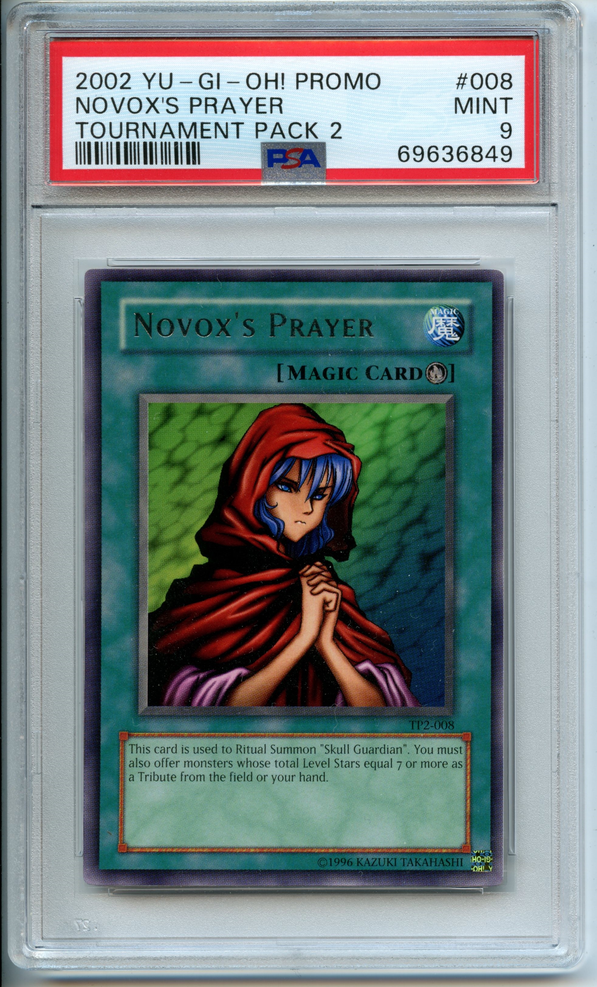 Yu-Gi-Oh! - Novox's Prayer - Tournament Pack 2 - PSA 9