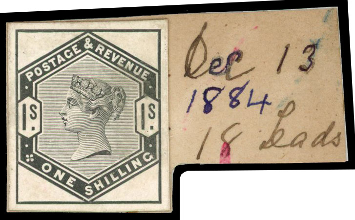 1884 1s Green ‘Unified’ issue. Striking book piece