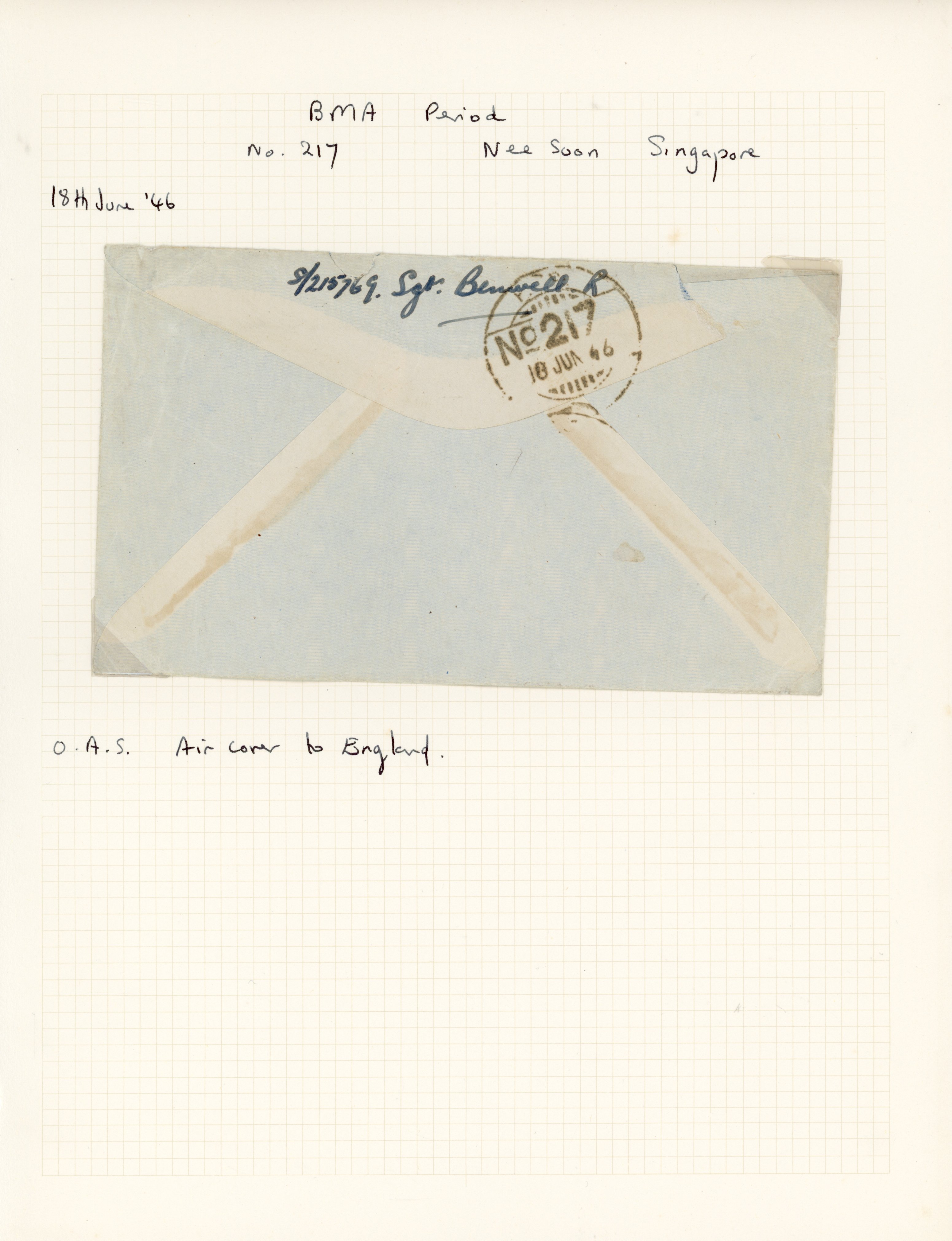 Singapore BMA stampless period covers