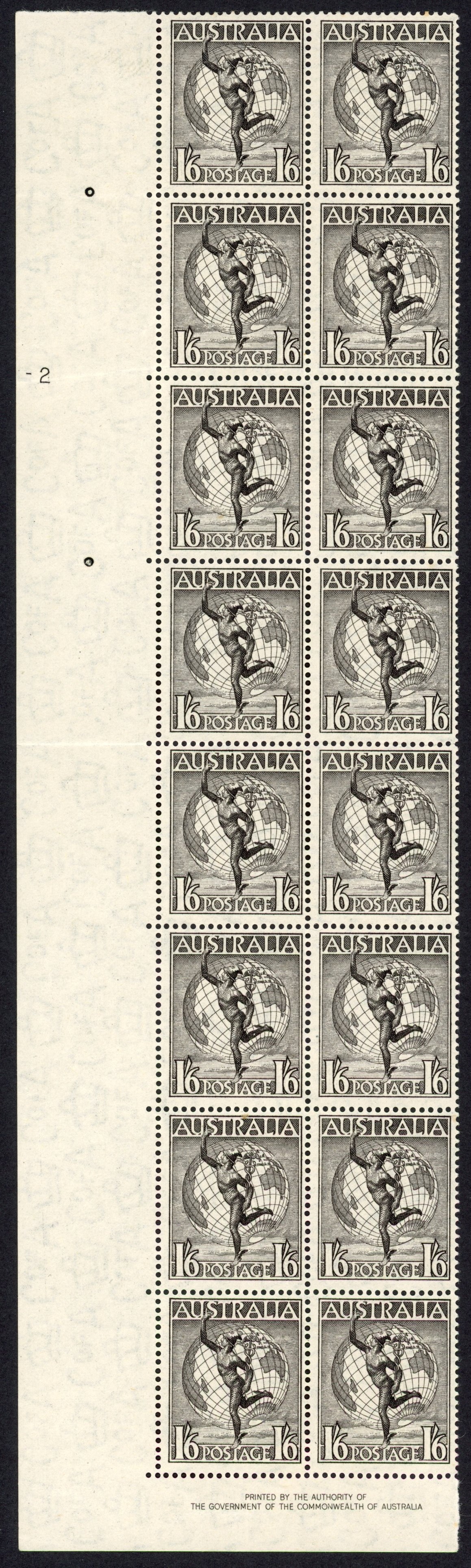 Australia SG 223a Plate block mint