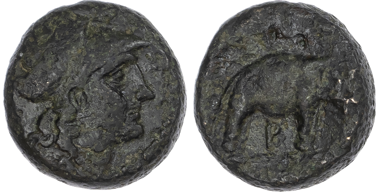 Seleukid Empire, Seleukos I Nikator Æ 18mm. Seleukeia on the Tigris (1st workshop) mint, after circa 300 BC.