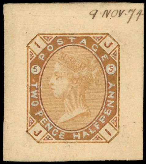 1874 2½d Hand Painted Essay Pl.5.