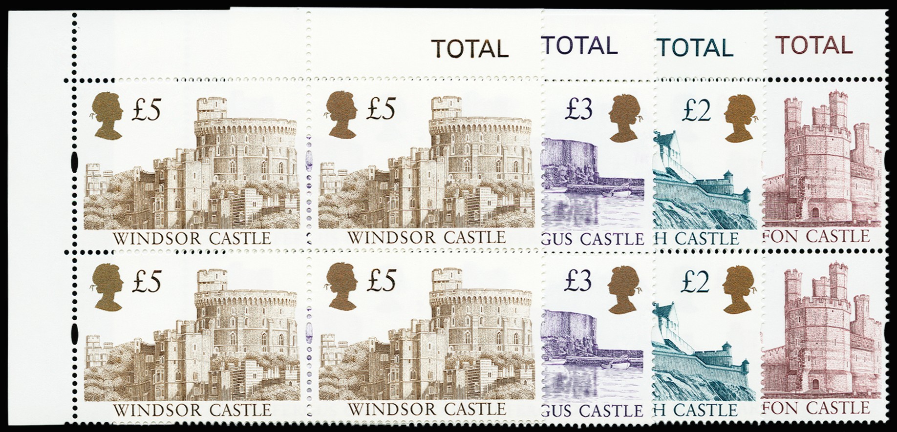 1997 £1.50 - £5 "Castles" (Enschede printing). Superb...