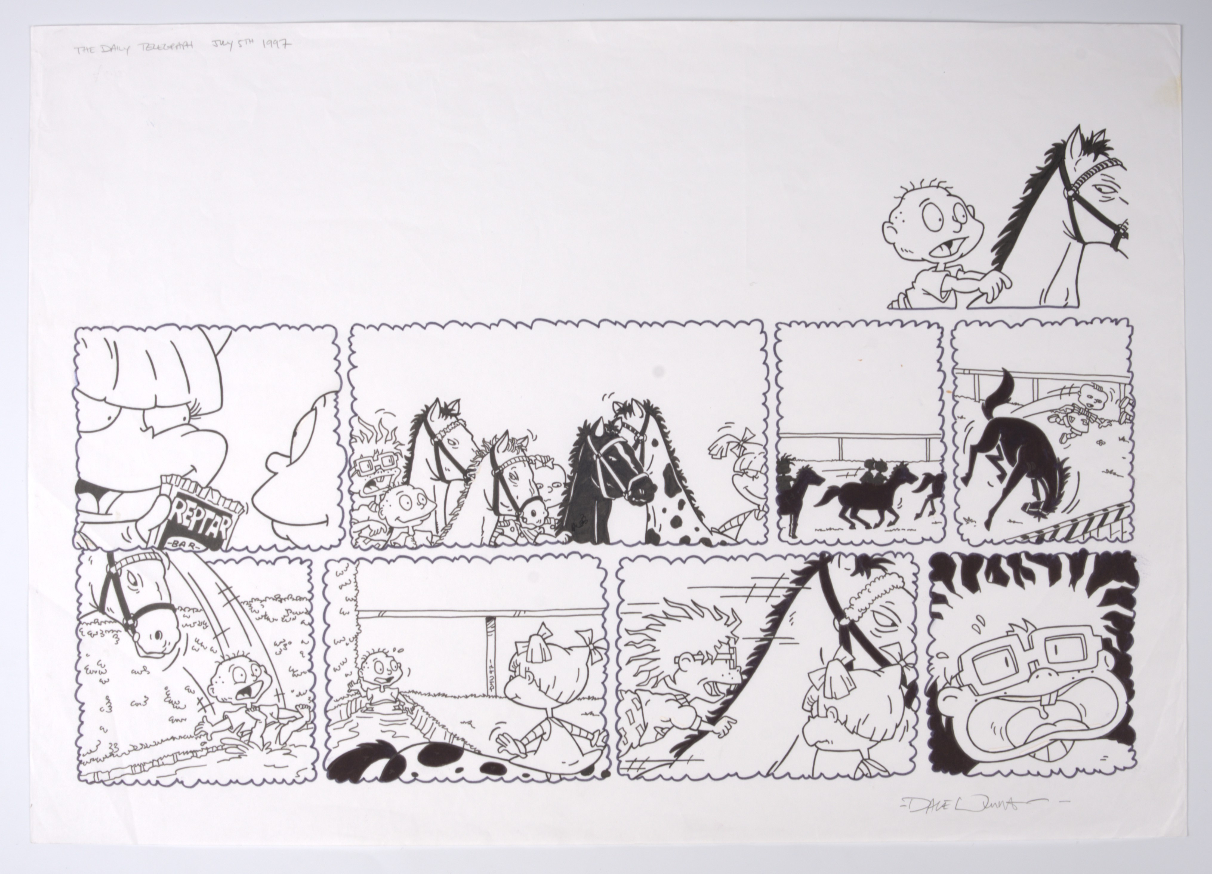 Dave Windett Rugrats Ink Comic Strip Young Telegraph (Young Telegraph, 1997)