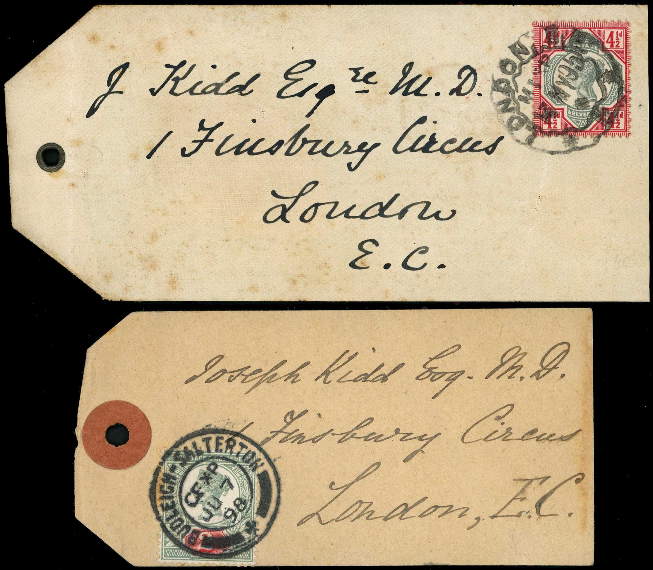 Postal History. 1895 and 1898 Parcel...