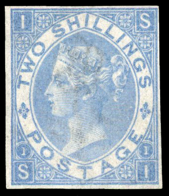 1867 2s Dull blue Pl.1. imprimatur (SI)