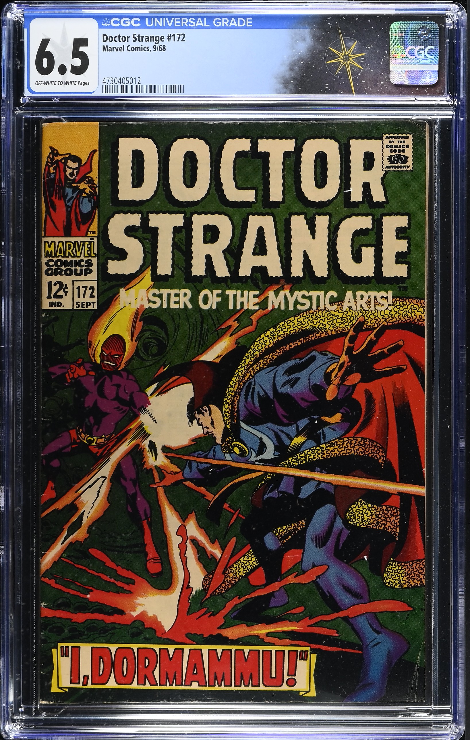 Doctor Strange #172 CGC 6.5 "I, Dormammu!" (Marvel Comics, 1968) Off-White to White Pages