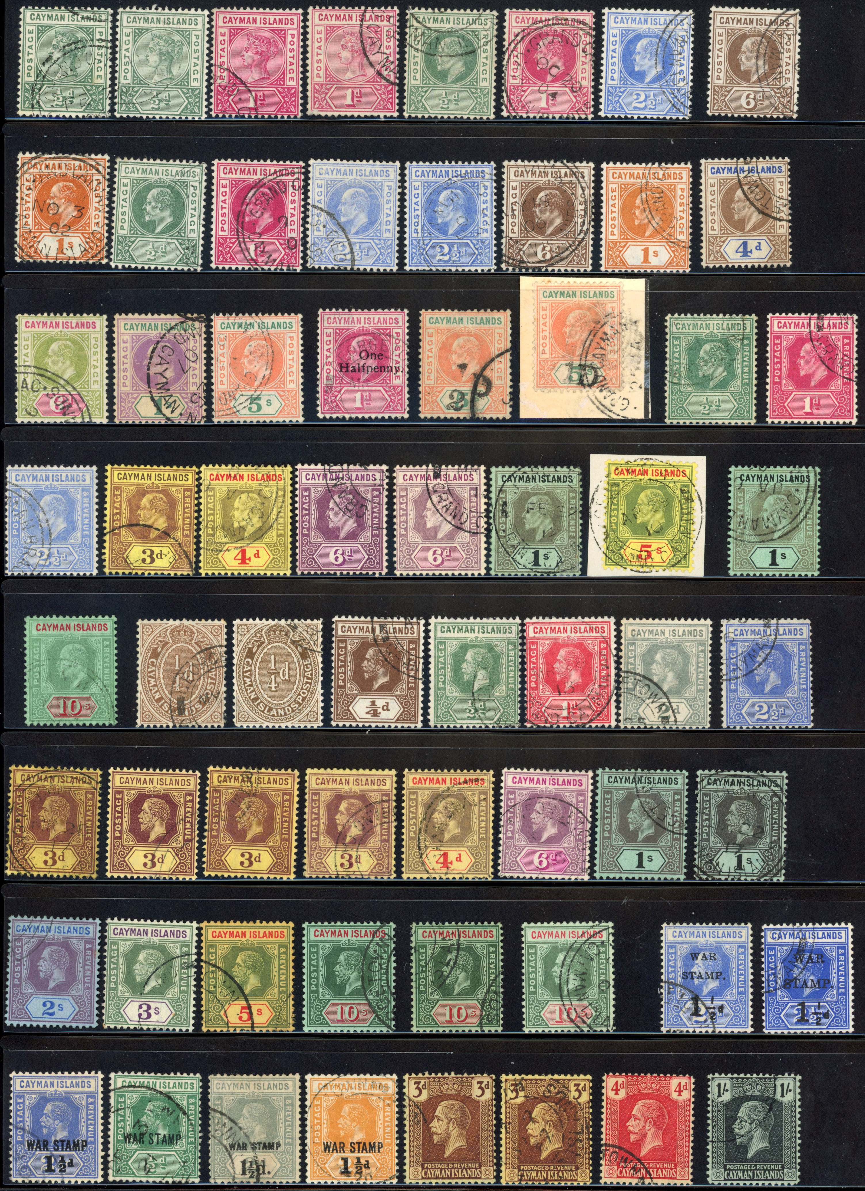 Cayman Islands 1900-35 collection used