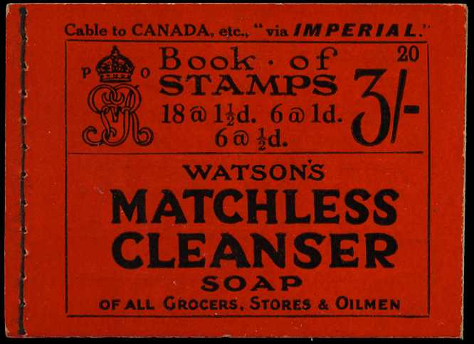 1922 (June) 3/- booklet (#20), mostly...