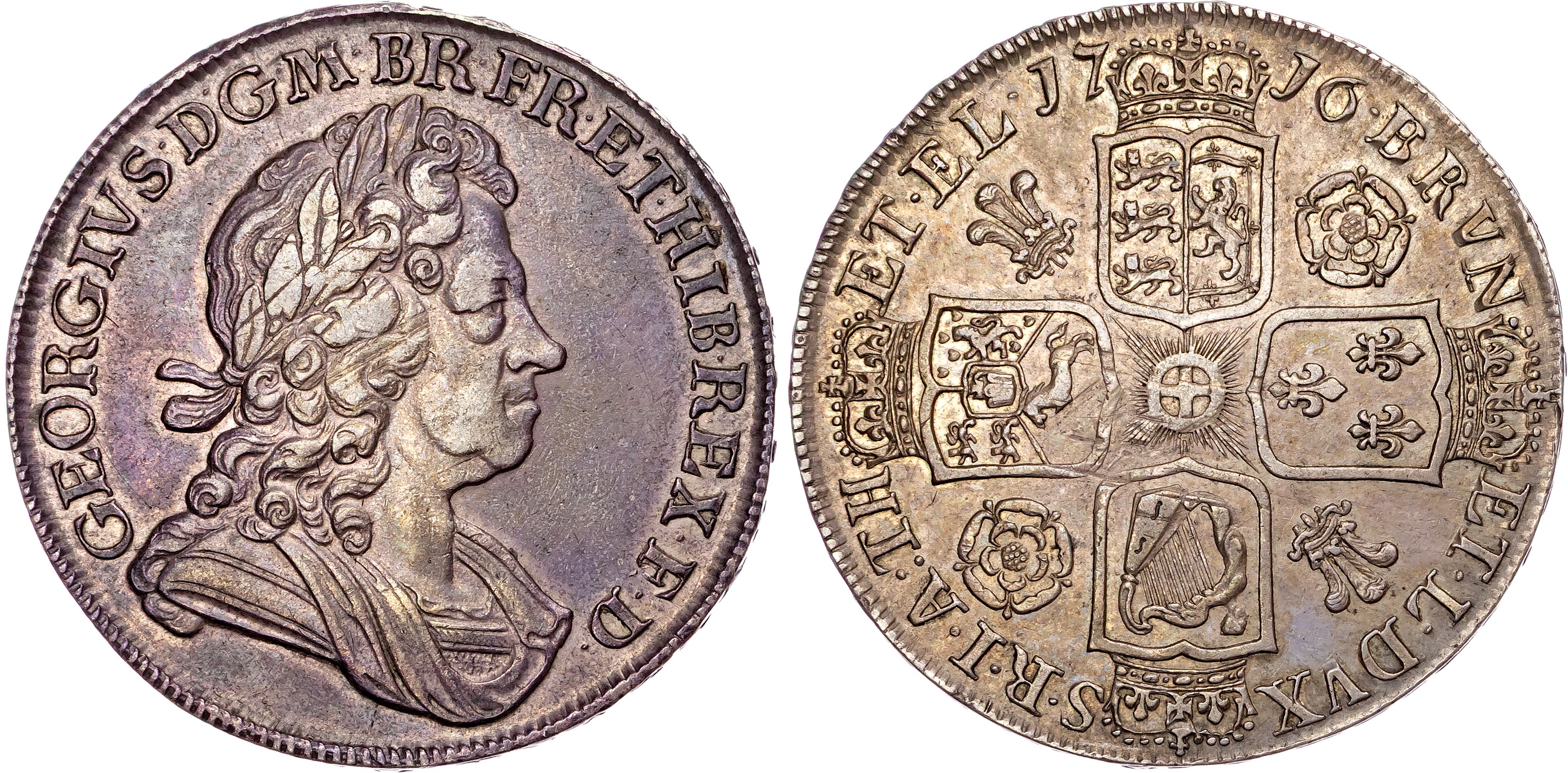 George I (1714‐1727), AR Crown, 1716 SECVNDO.