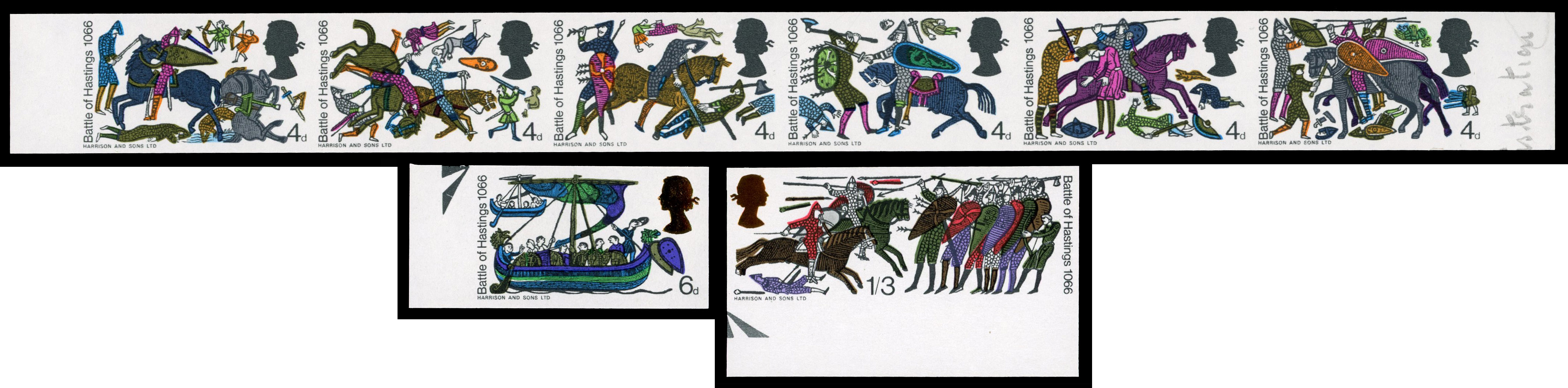 Great Britain 1966 4d-1s3d 900th Anniversary of the Battle of Hastings, Set of Eight, BPMA Imprimatur, SG 705/12