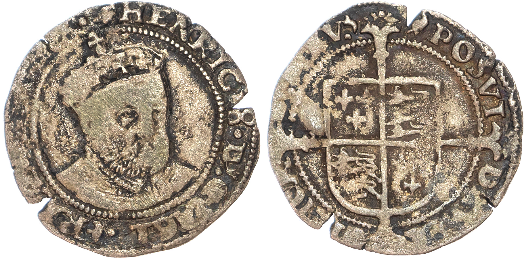Henry VIII (1509-1547) Groat, posthumous issue under Edward VI (1547-51), Tower mint, mintmark martlet both sides.