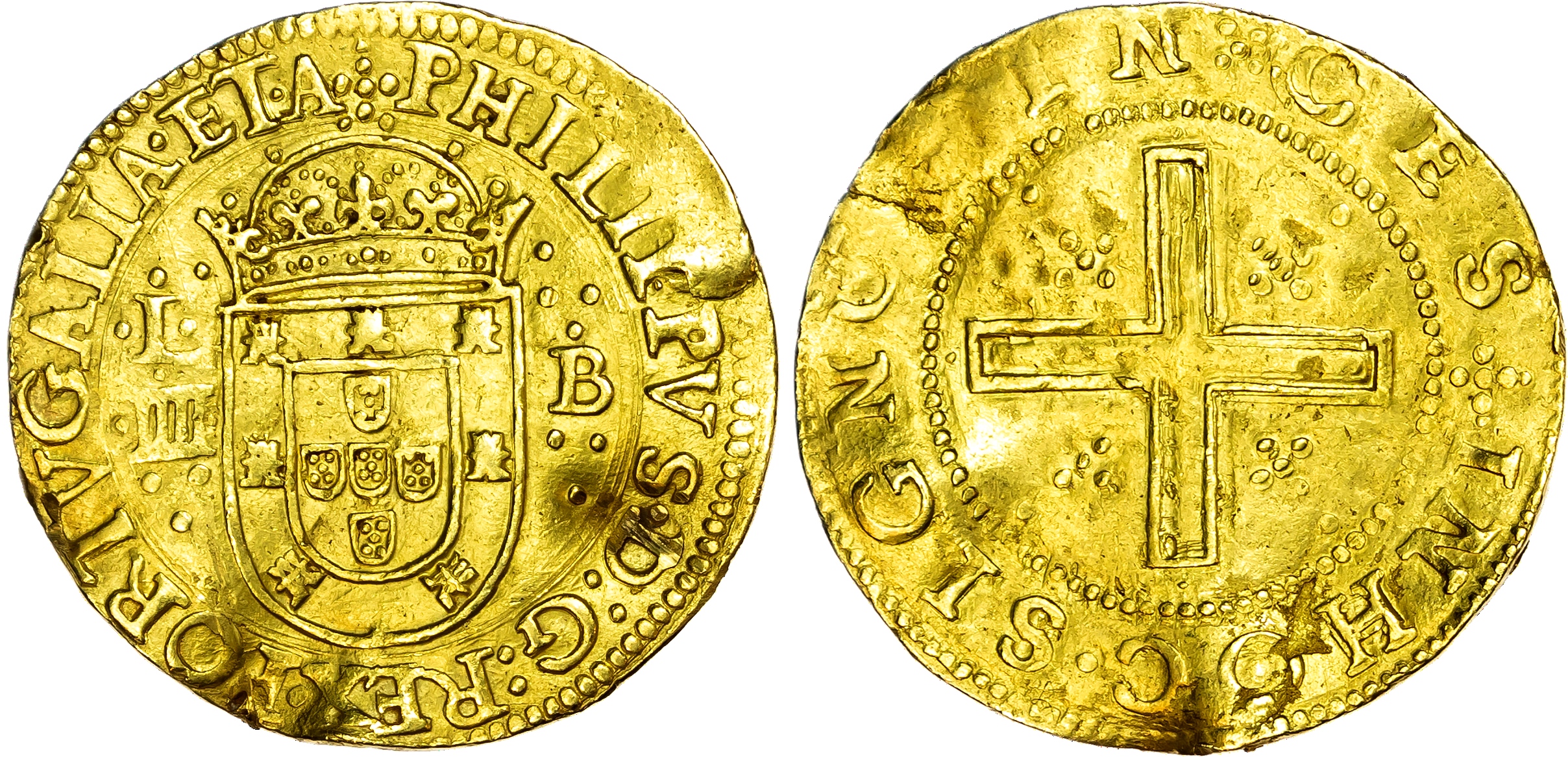 Portugal, Philip II (1598-1621), gold 4 Cruzado