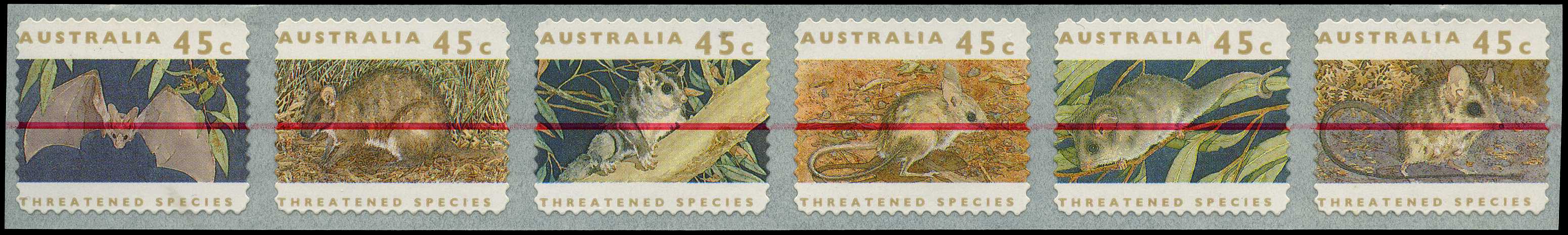 1992 Threatened Species 45c, self-adhesive...