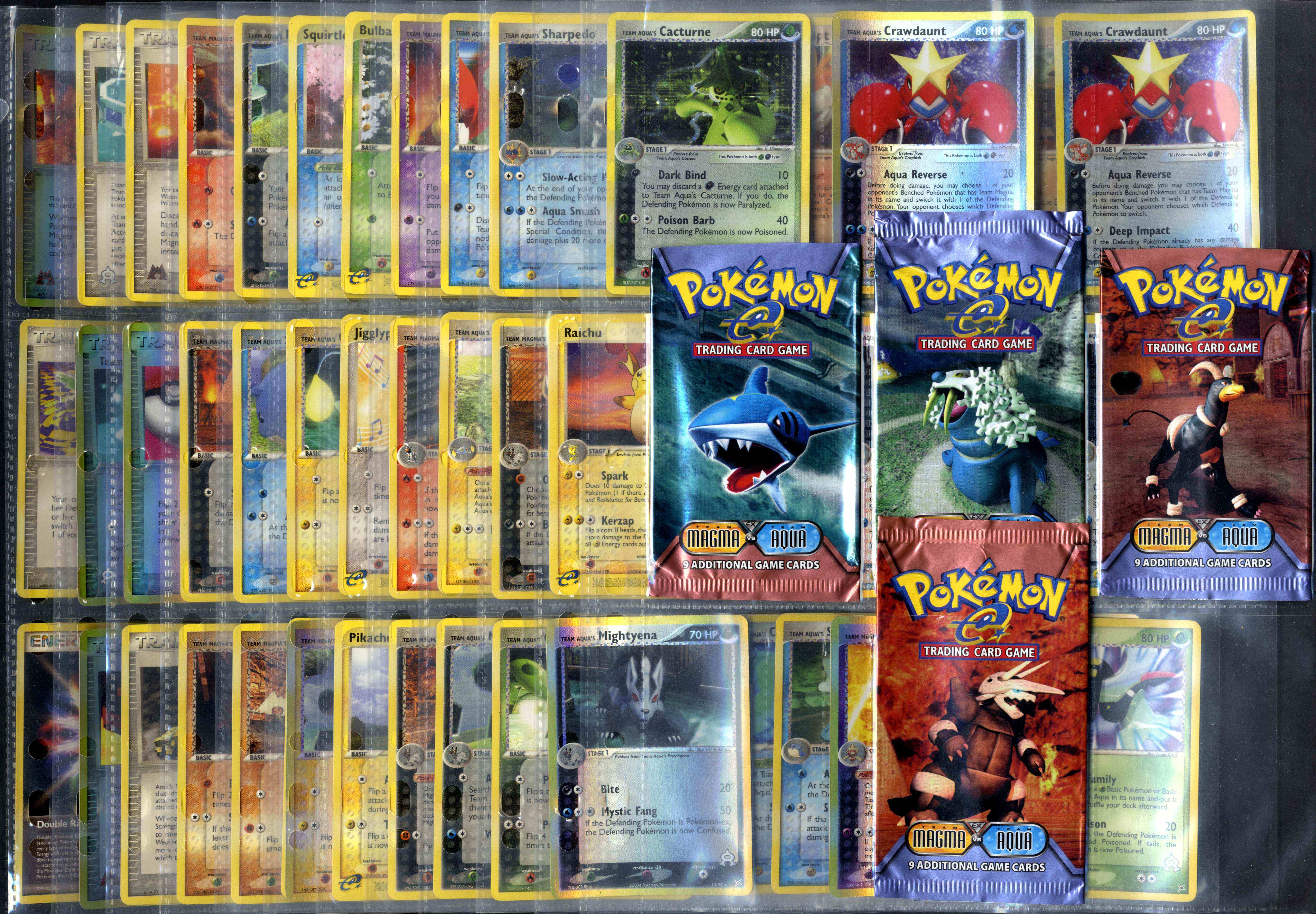 Pokémon TCG - EX Team Magma V Team Aqua Partial Complete Set 