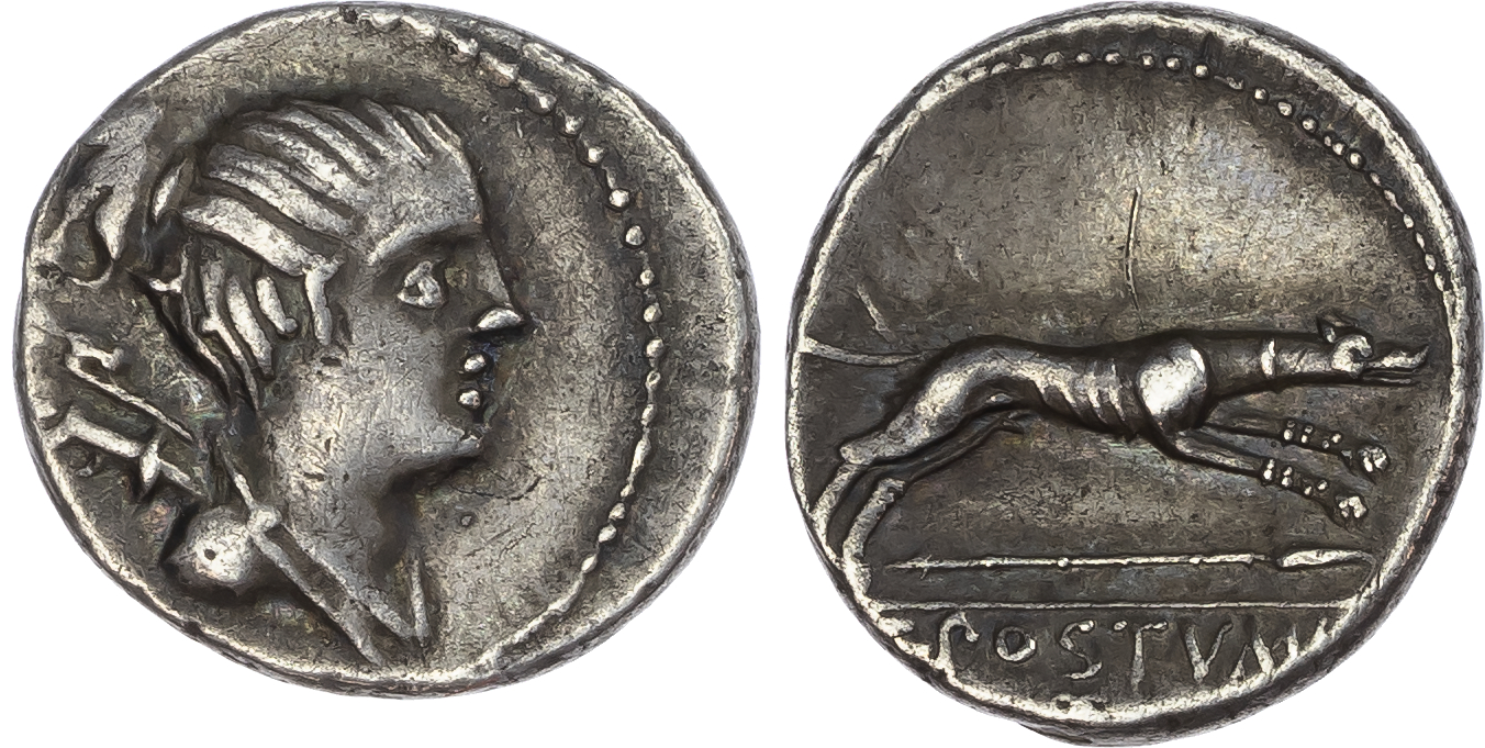 C. Postumius (73 BC) AR Denarius, Rome, 3.68g. 
