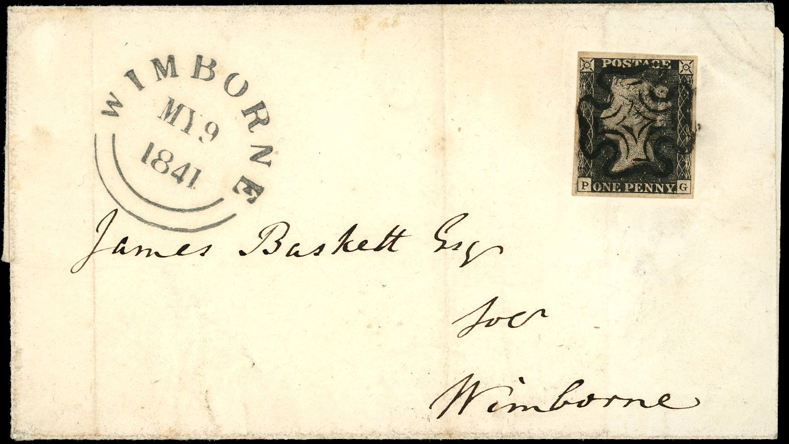 1840 1d Grey-black Pl.11. Fine wrapper