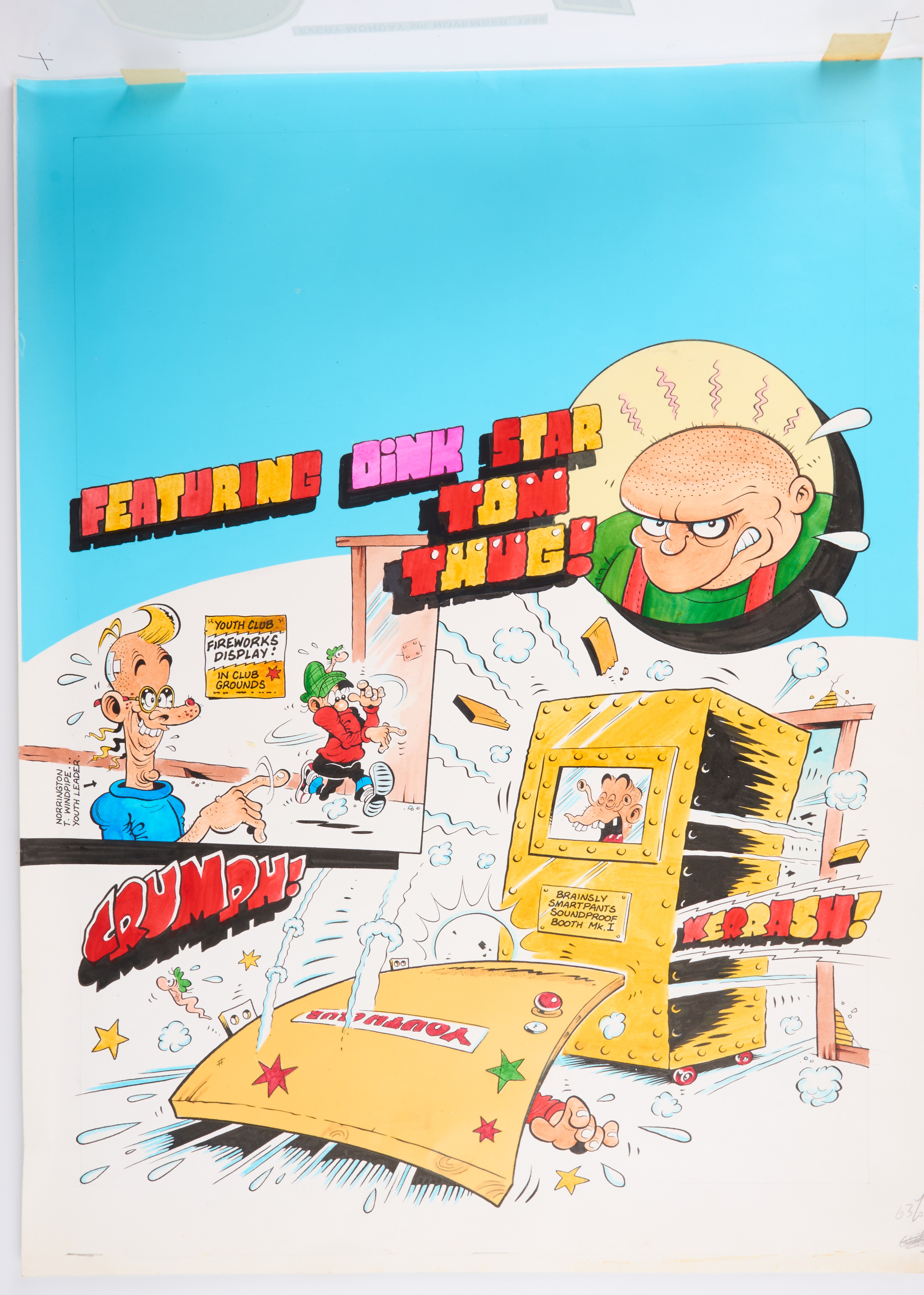 Tom Paterson Buster 5th November 1988 Original Cover Art (Fleetway, 1988)