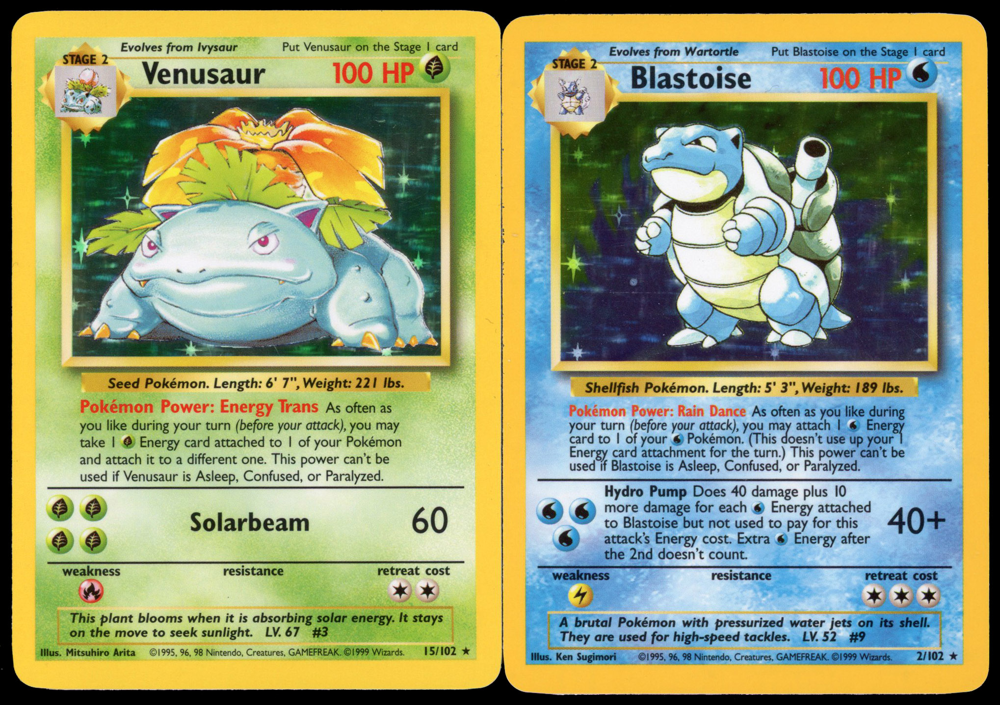 Blastoise & Venusaur holo - Base Set Unlimited