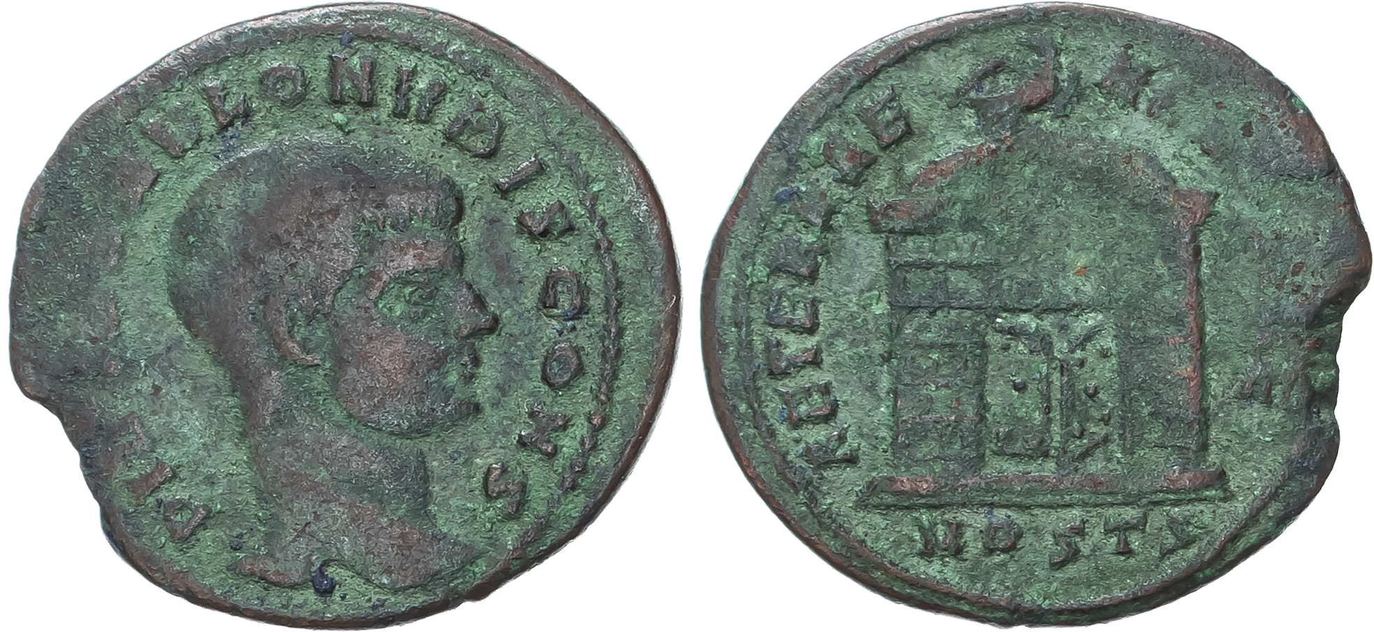 Divus Romulus (d. AD 309), AE Follis, Ostia, c. AD 310-312), 5.04g. 