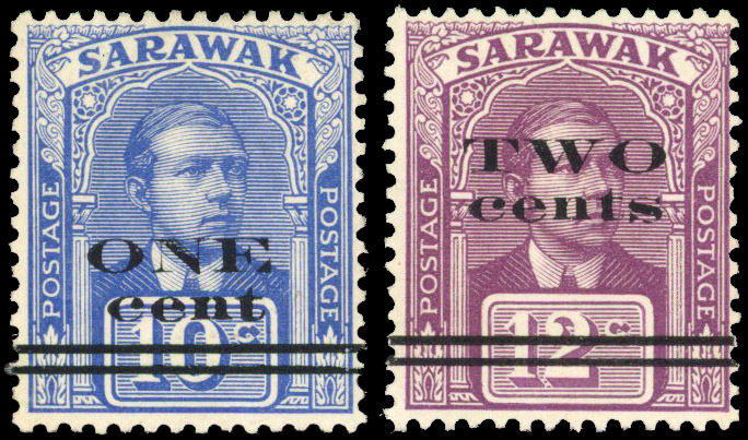 Sarawak SG 74c, 75 mint
