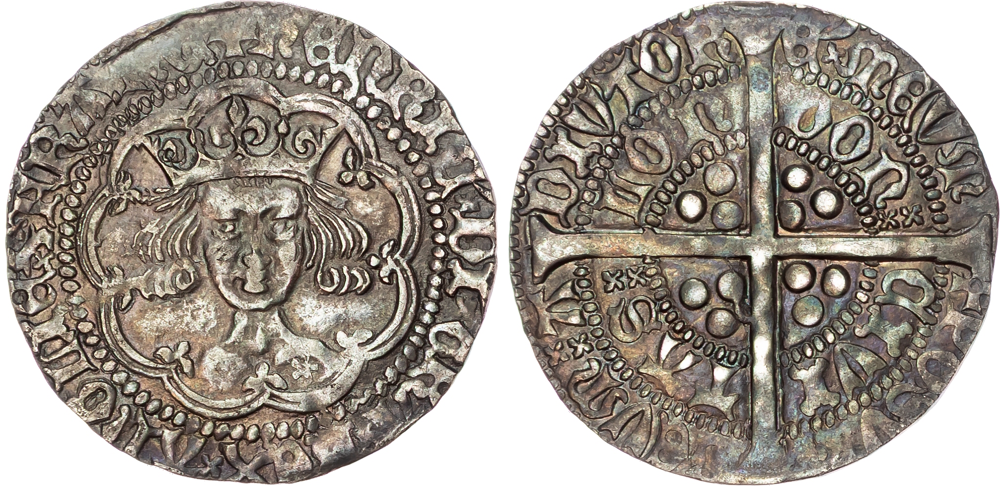 Henry V (1413‑1422), AR Groat, class C, London mint.
