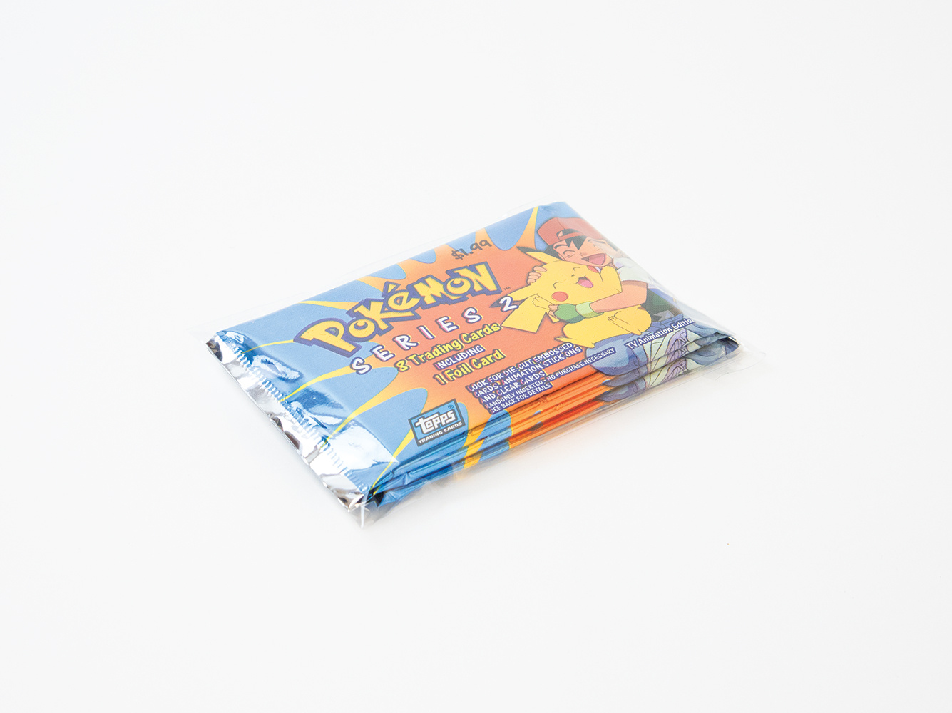 Pokémon TCG Topps Series 2 - 3x Sealed Booster Packs - Pikachu & Ash Artwork