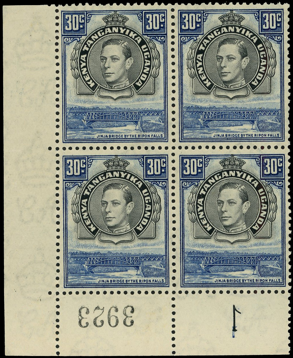 KUT SG 131 Plate block mint