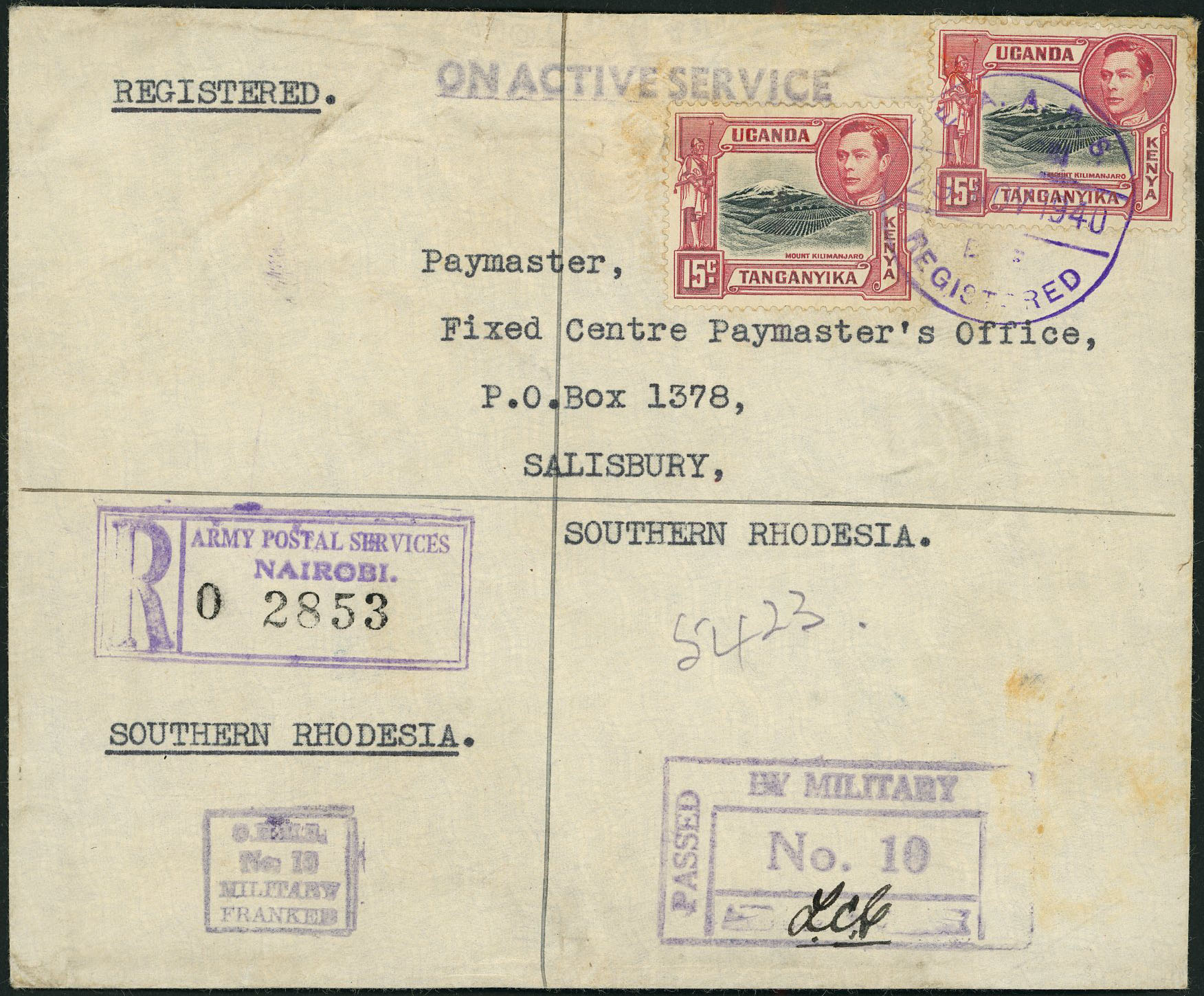 KUT envelope with EAAPS datestamp
