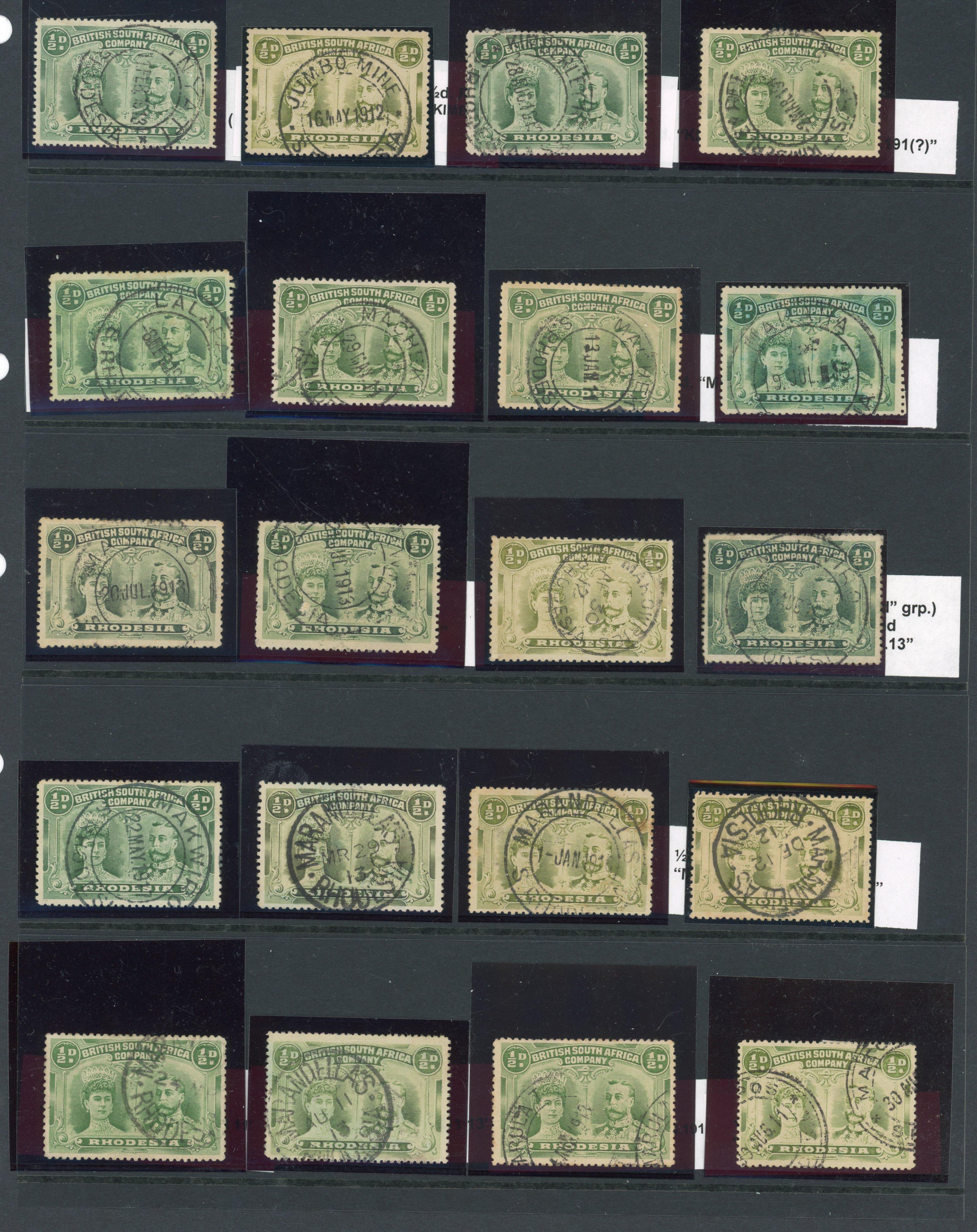 Double Heads ½d cancels collection