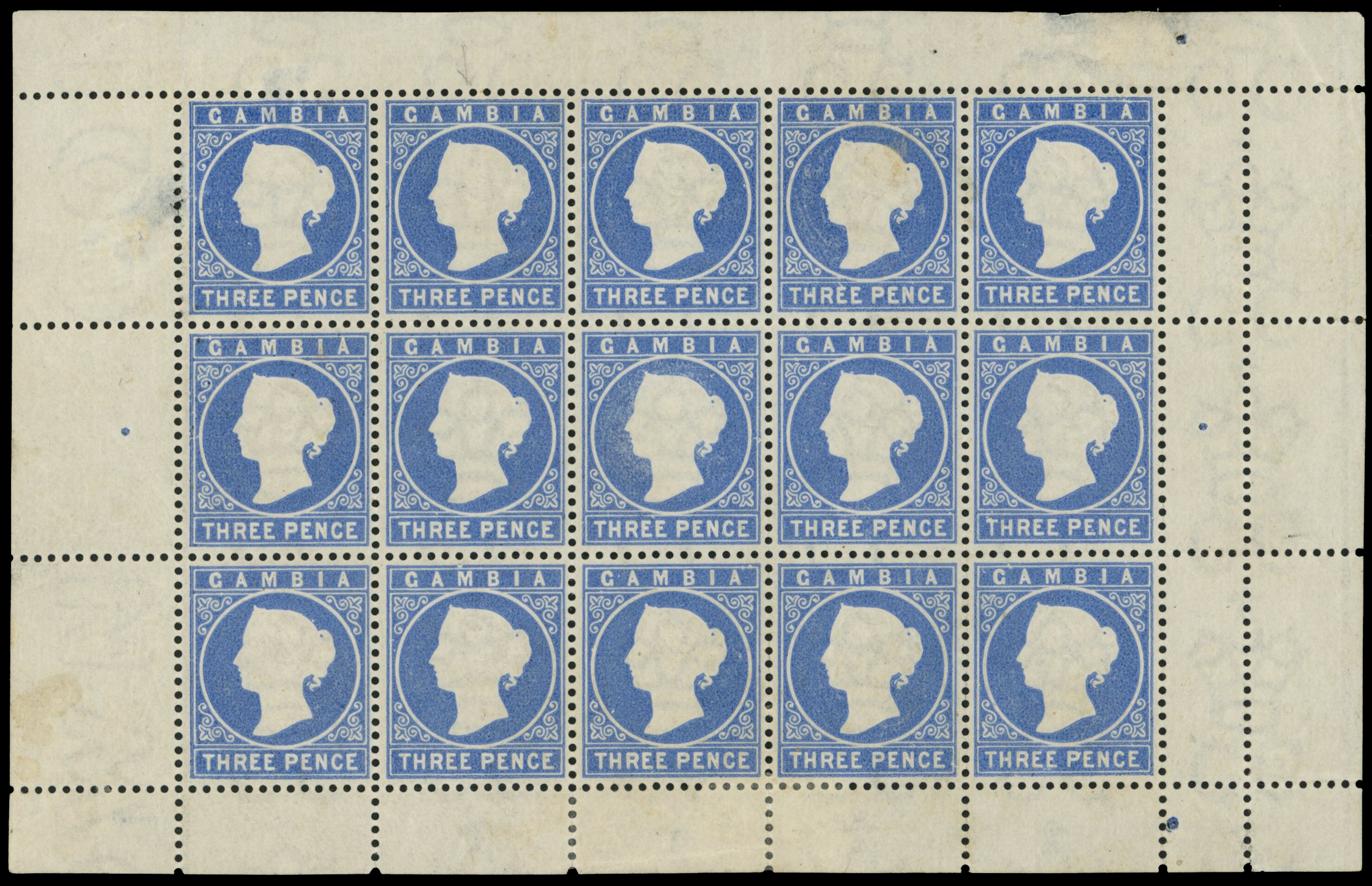 1881 3d pale dull ultramarine, watermark...