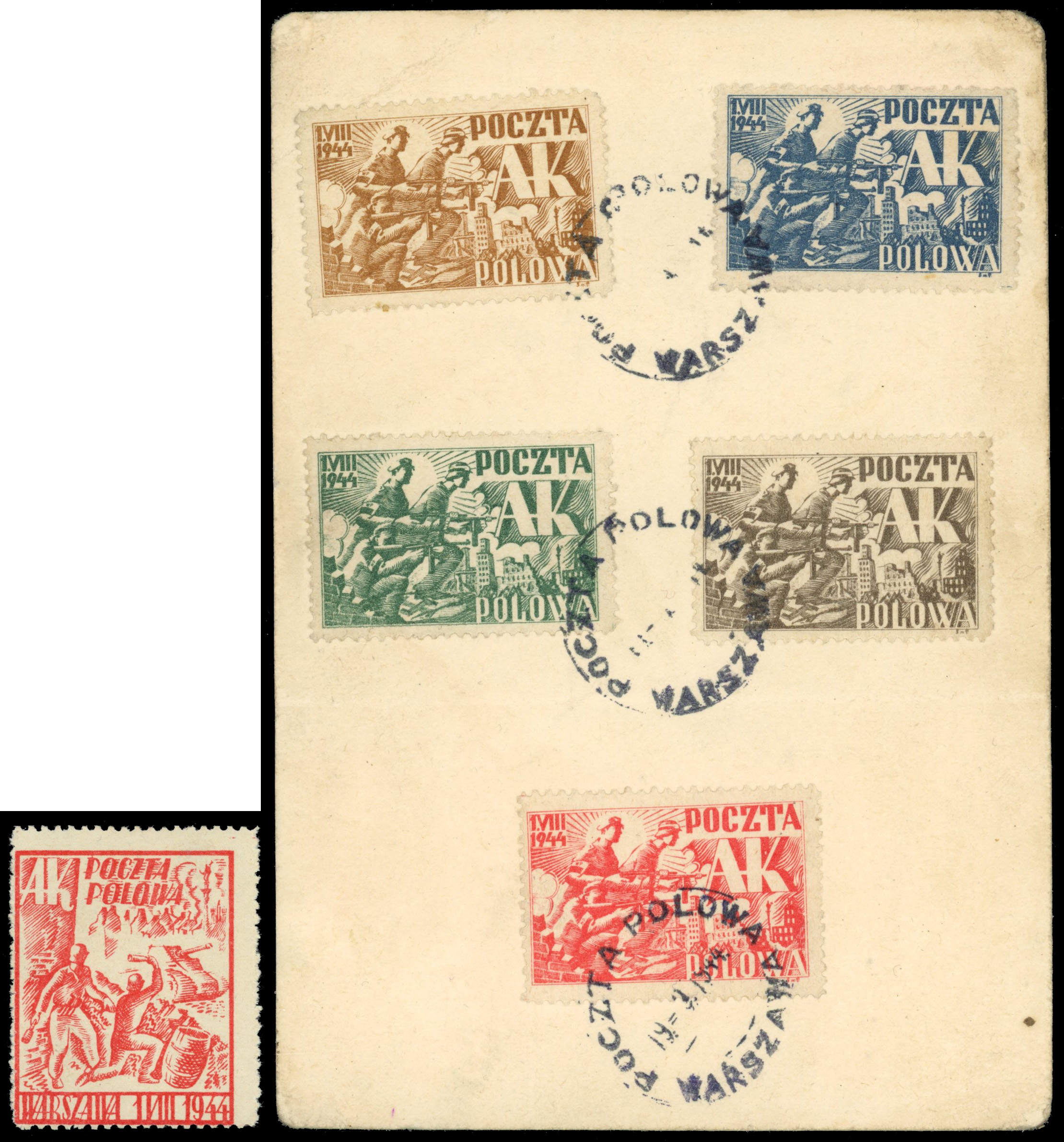 Poland 1945 Warsaw Uprising unissued stamps