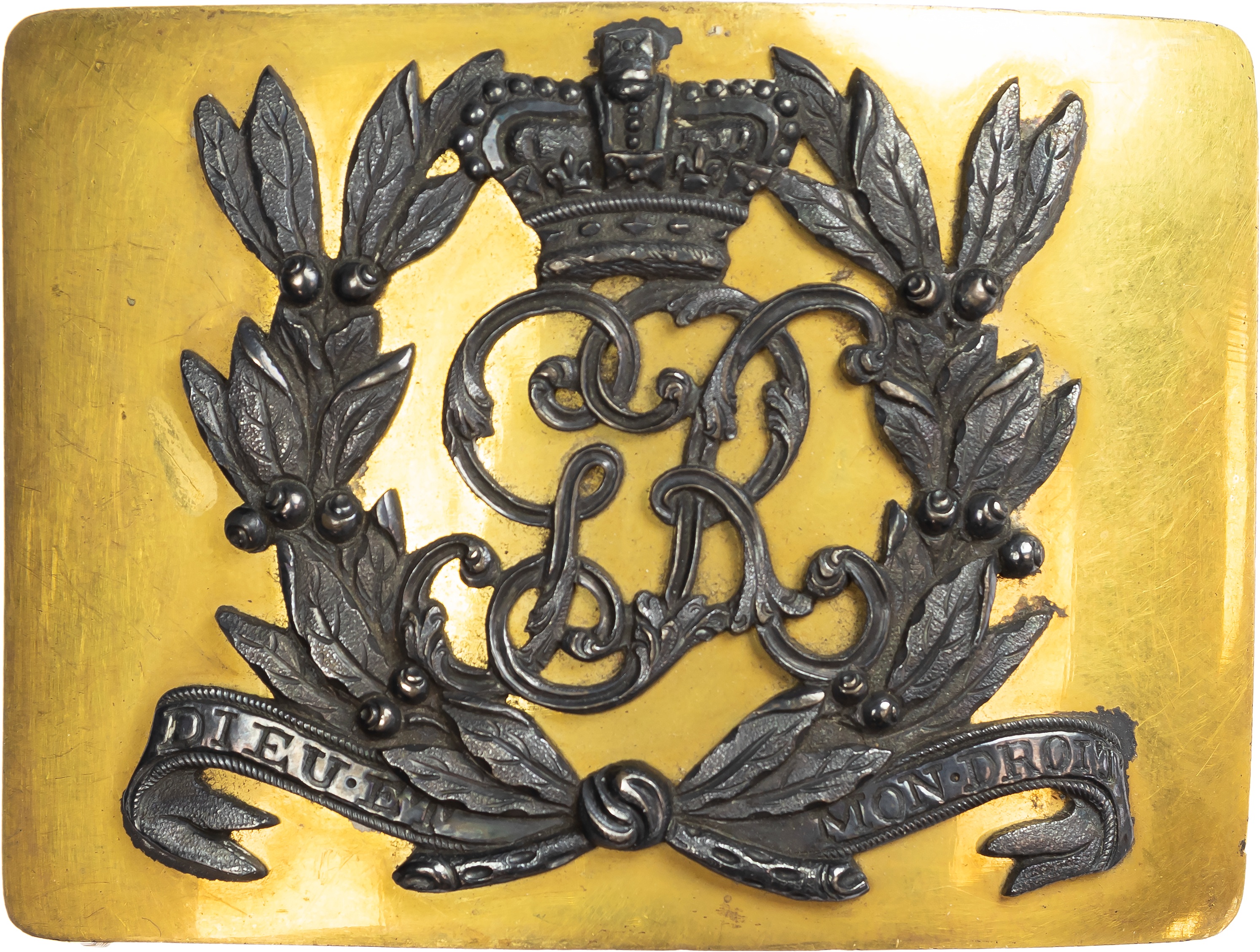 Heavy Cavalry Officer Waist Belt Buckle, 1805 Pattern King George Cypher