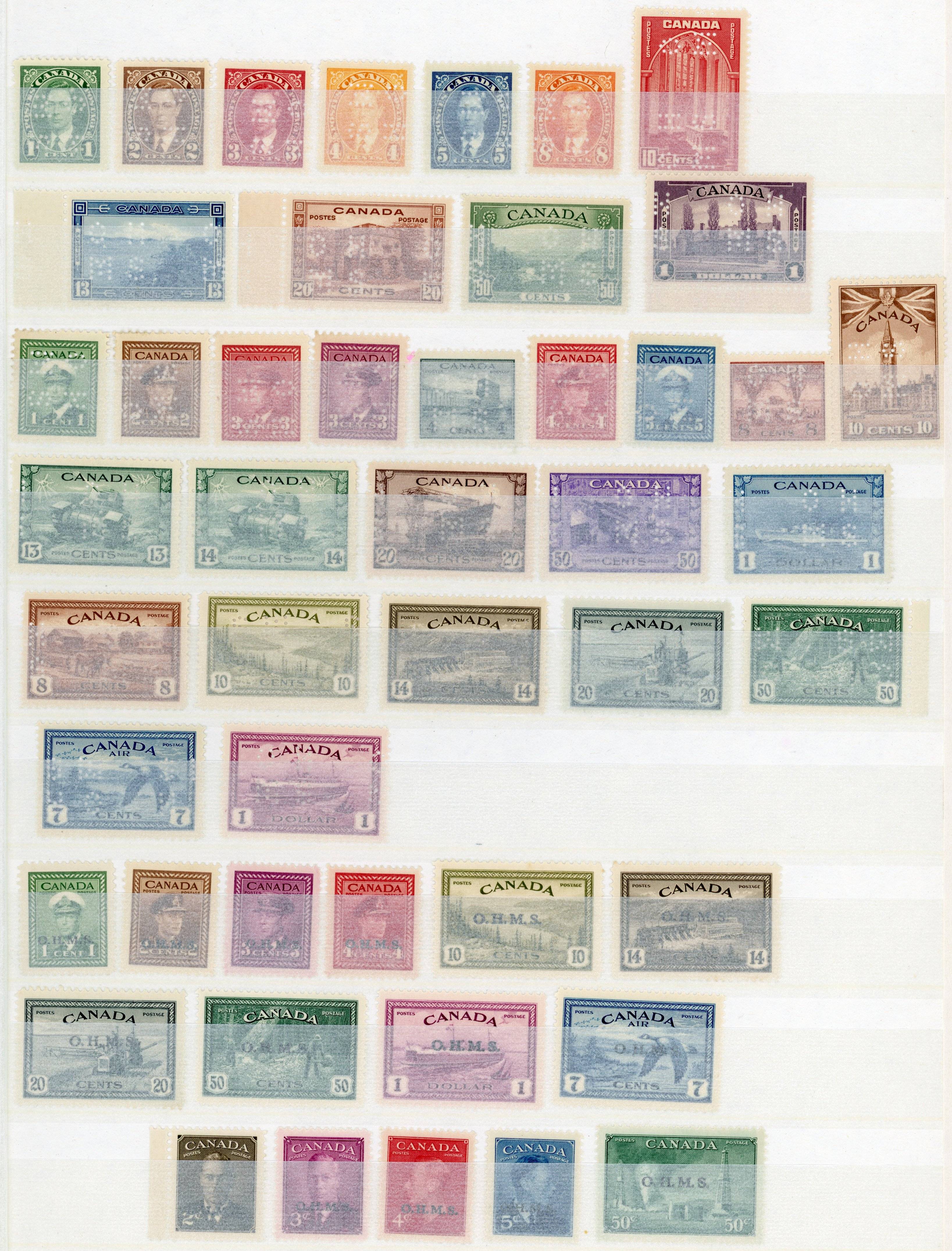 Canada  KG VI Officials collection mint