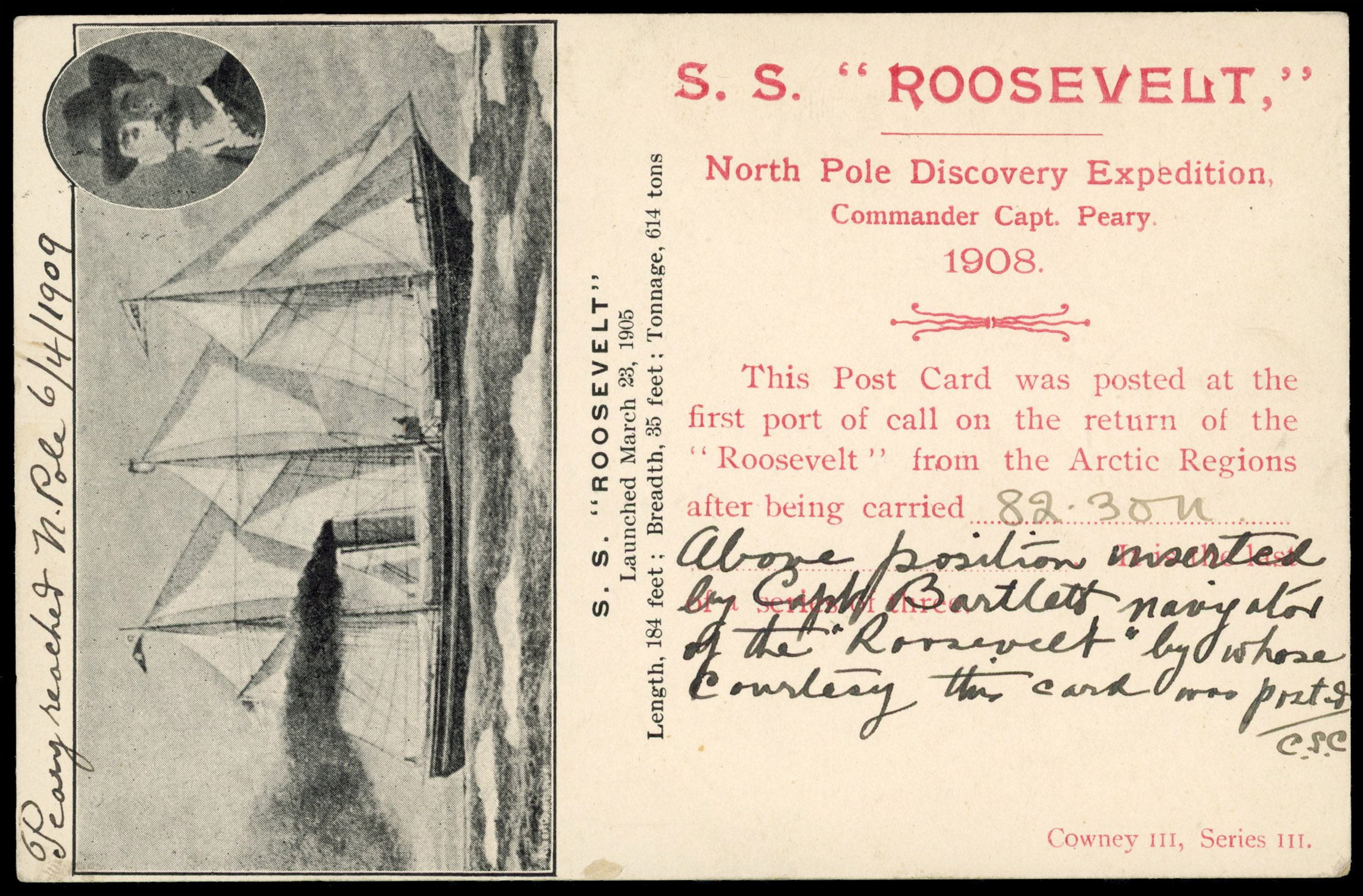 Newfoundland 1908 private post cards North Pole Discovery Expedition