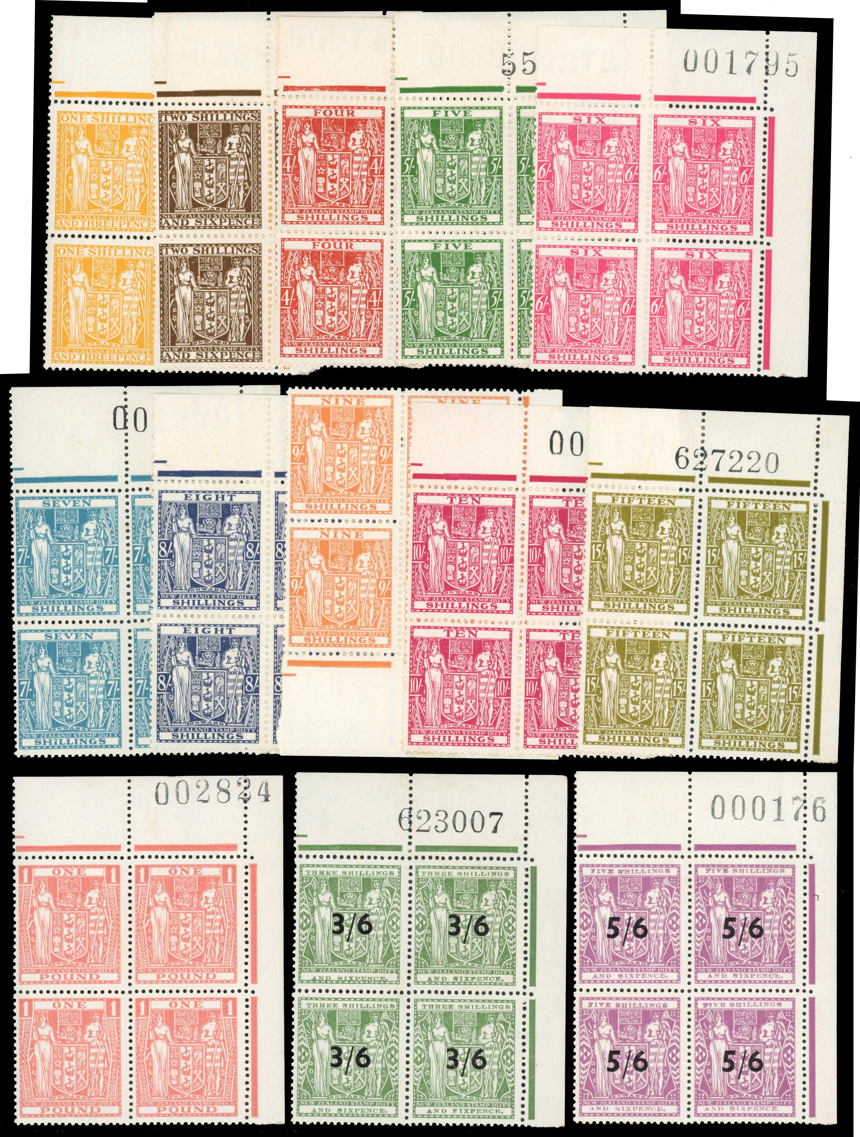 NZ SG F191/214 blocks group mint