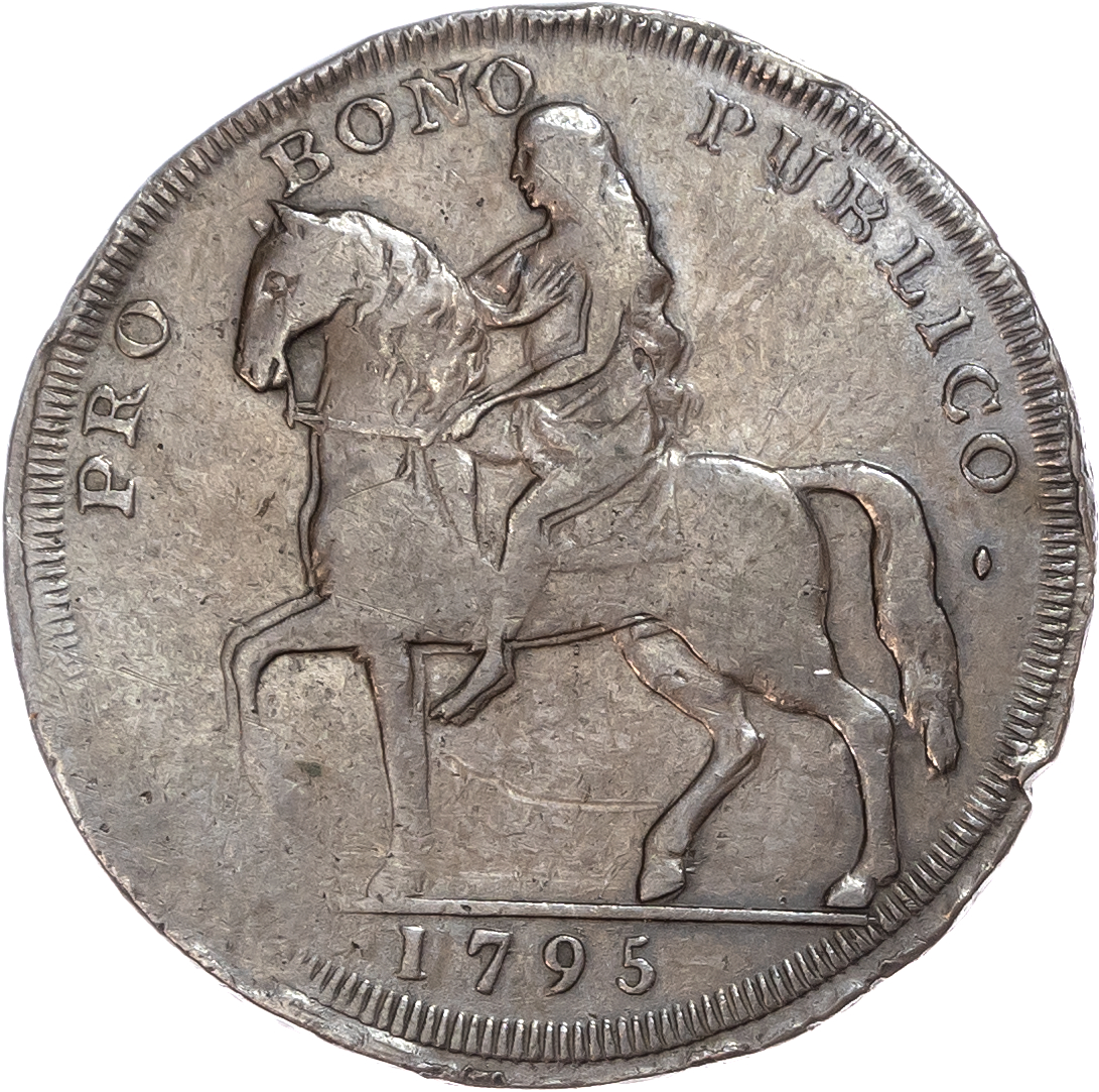 London – Bucklersbury, Thomas & Robert Davidson unfinished mule Halfpenny 1795