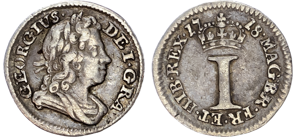 George I (1714-1727) silver Penny, 1718.