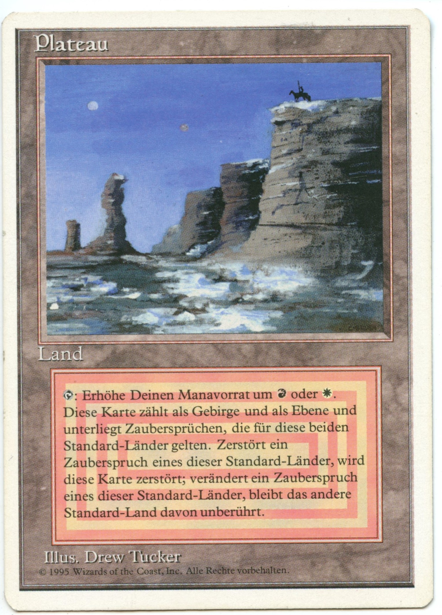 Magic The Gathering  - Plateau German language - Foreign White Bordered - Lightly Played 