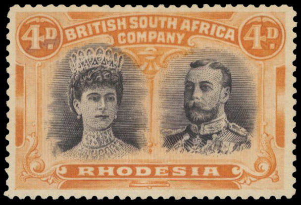 † 4d (purplish) agate and orange SG 140 variant (iv), mint