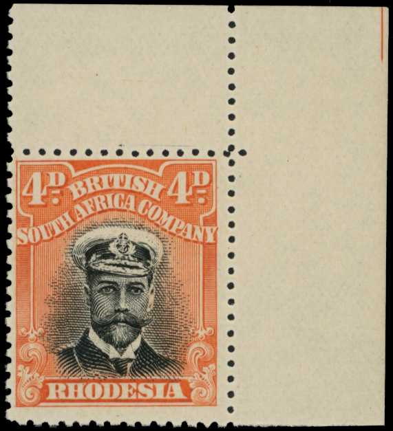 1913-7 4d Head Die I, perf 15. Top right...