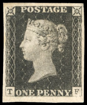 Great Britain 1840 1d black Plate 2 (Before hardening) imprimatur. SG 2var