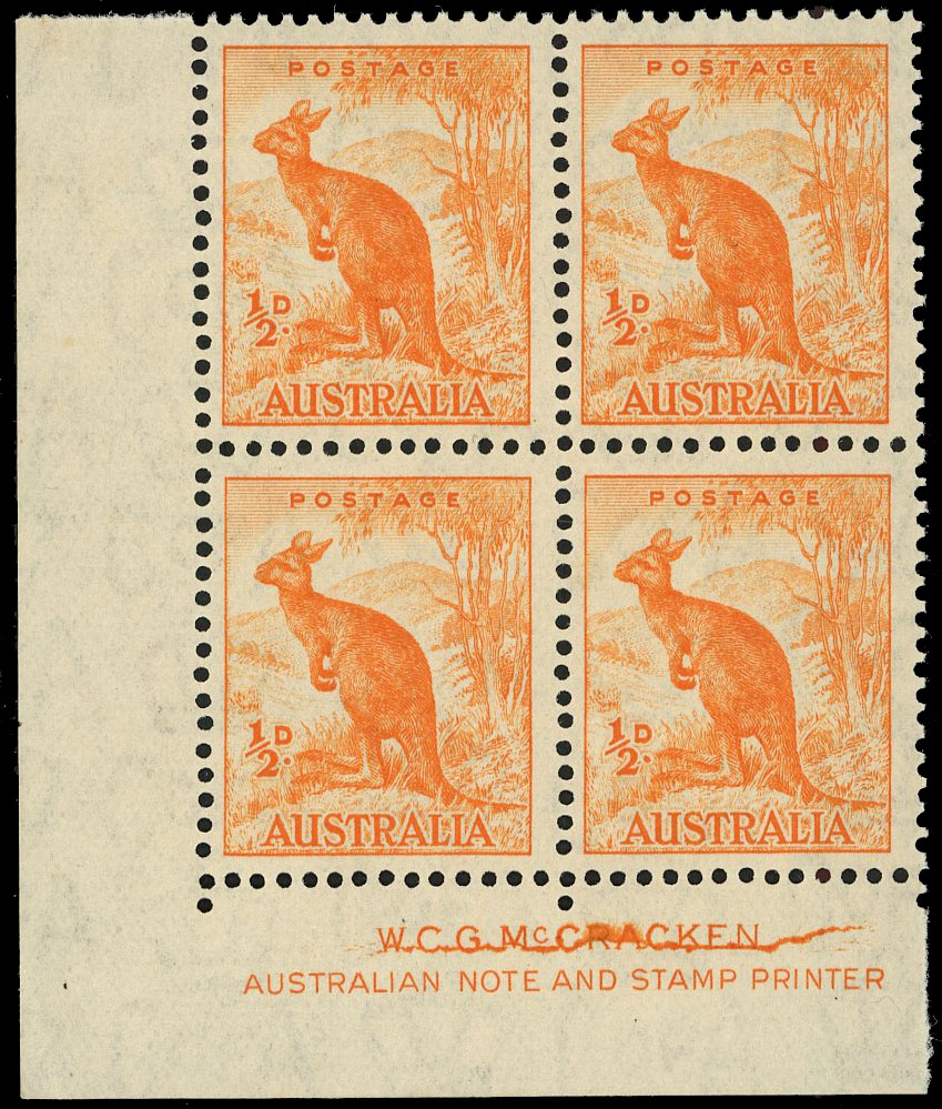 Australia SG 164 imprint block mint