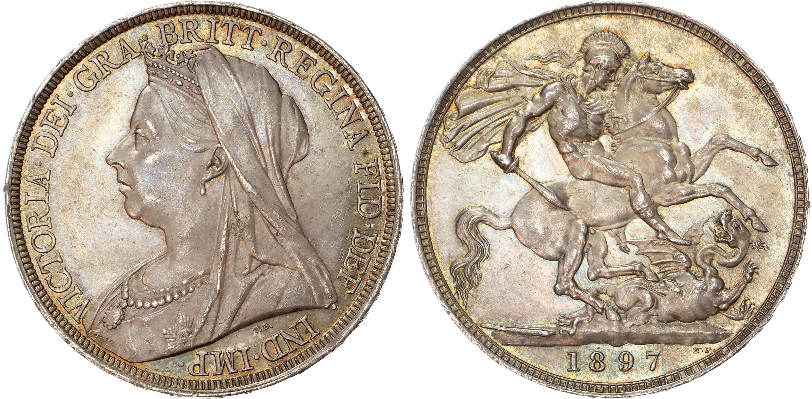 Victoria (1837-1901), Crown, 1897, LX. 