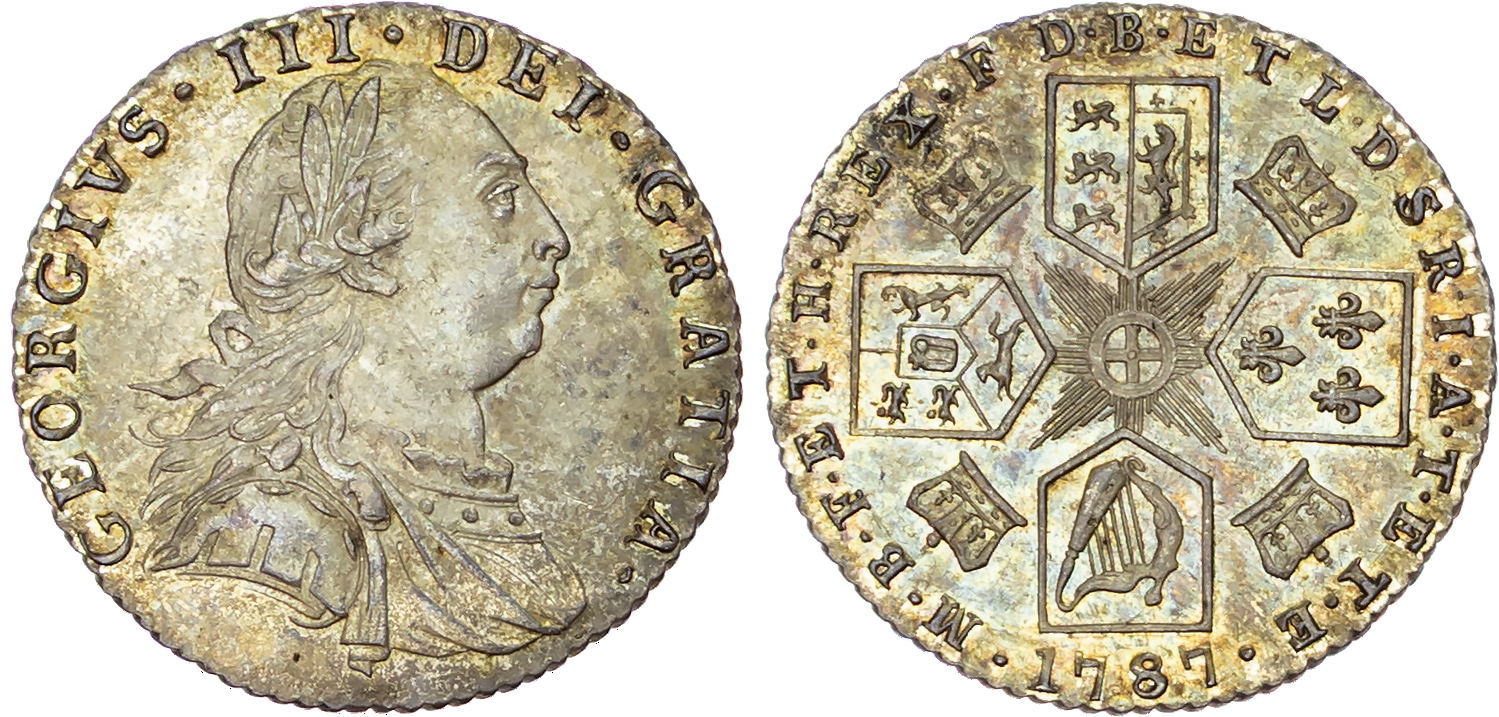 George III (1760-1820), AR Sixpence, 1787.