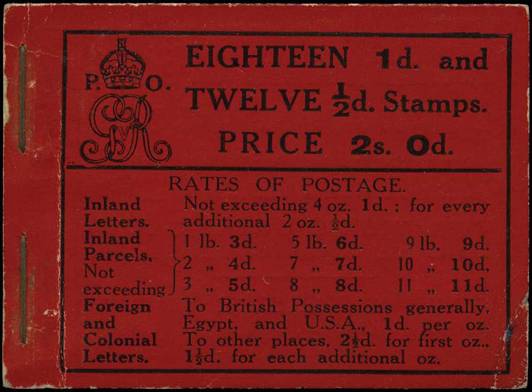 1912 (Nov) 2s. Booklet, mostly good...